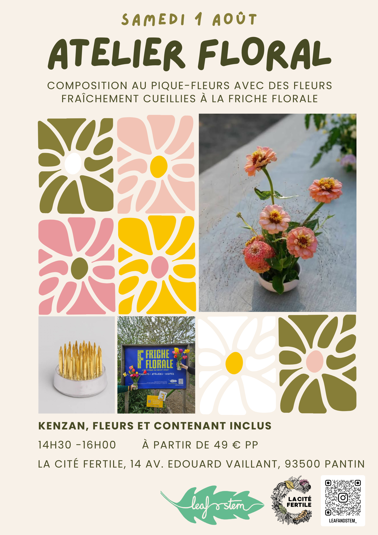 Atelier : Composition florale au pique-fleurs